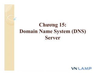 Chương 15:
Domain Name System (DNS)
Server
 