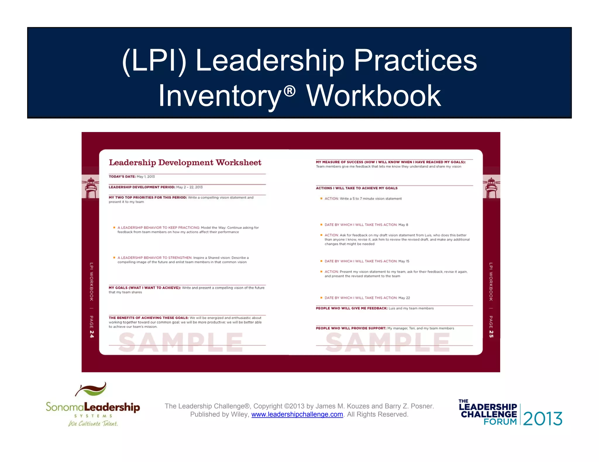 Creating a Leadership Development Plan with The Leadership Practices ...