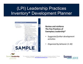 Creating a Leadership Development Plan with The Leadership Practices ...