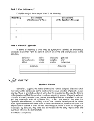 Antonymous Lp in english!2nd quarter | PDF