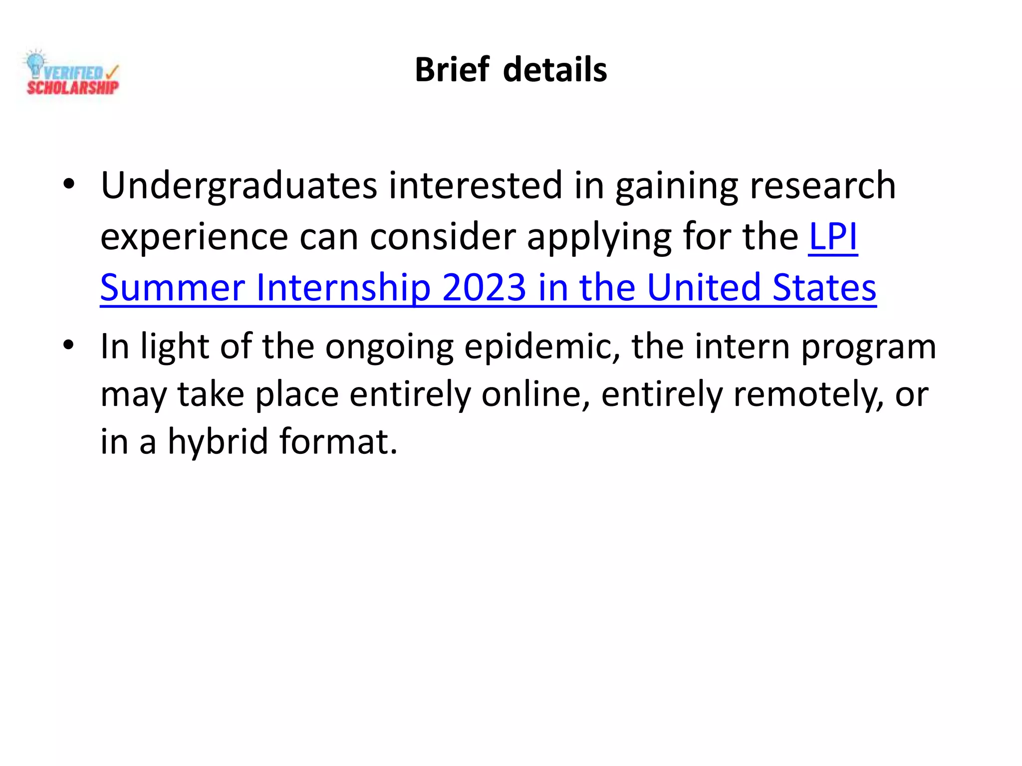 LPI Summer Internship for Undergraduates in the United.pptx