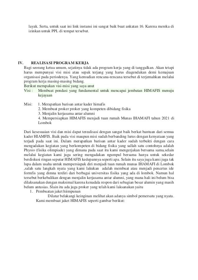 Lpj Ketua Umum Periode 2017 2018