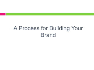 A Process for Building Your
Brand
 
