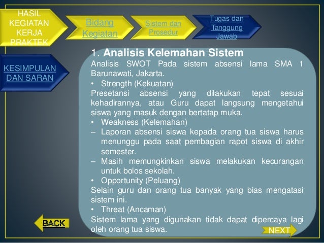 Contoh analisa dan perancangan sistem absensi Siswa