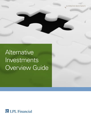 Alternative
Investments
Overview Guide
ALTERNATIVE INVESTMENTS
 