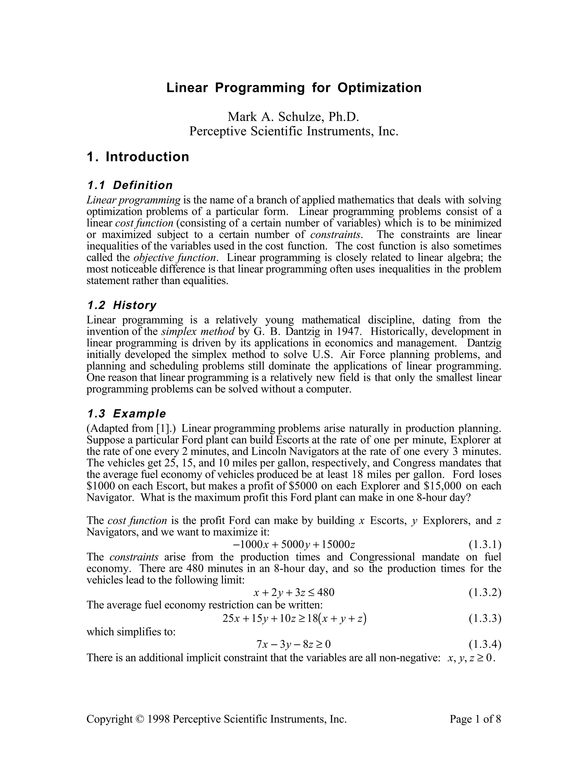 LP linear programming (summary) (5s) | PDF | Programming Languages ...