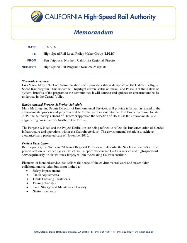 caltrain hsr jan 2016 local policy maker meeting agenda agenda maker