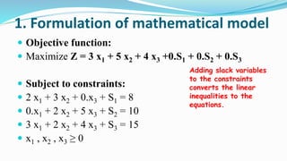 Lp model, simplex method | PPT
