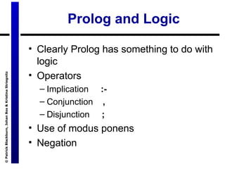 Prolog Notes of Artificial Intelligence and sample programs | PPT