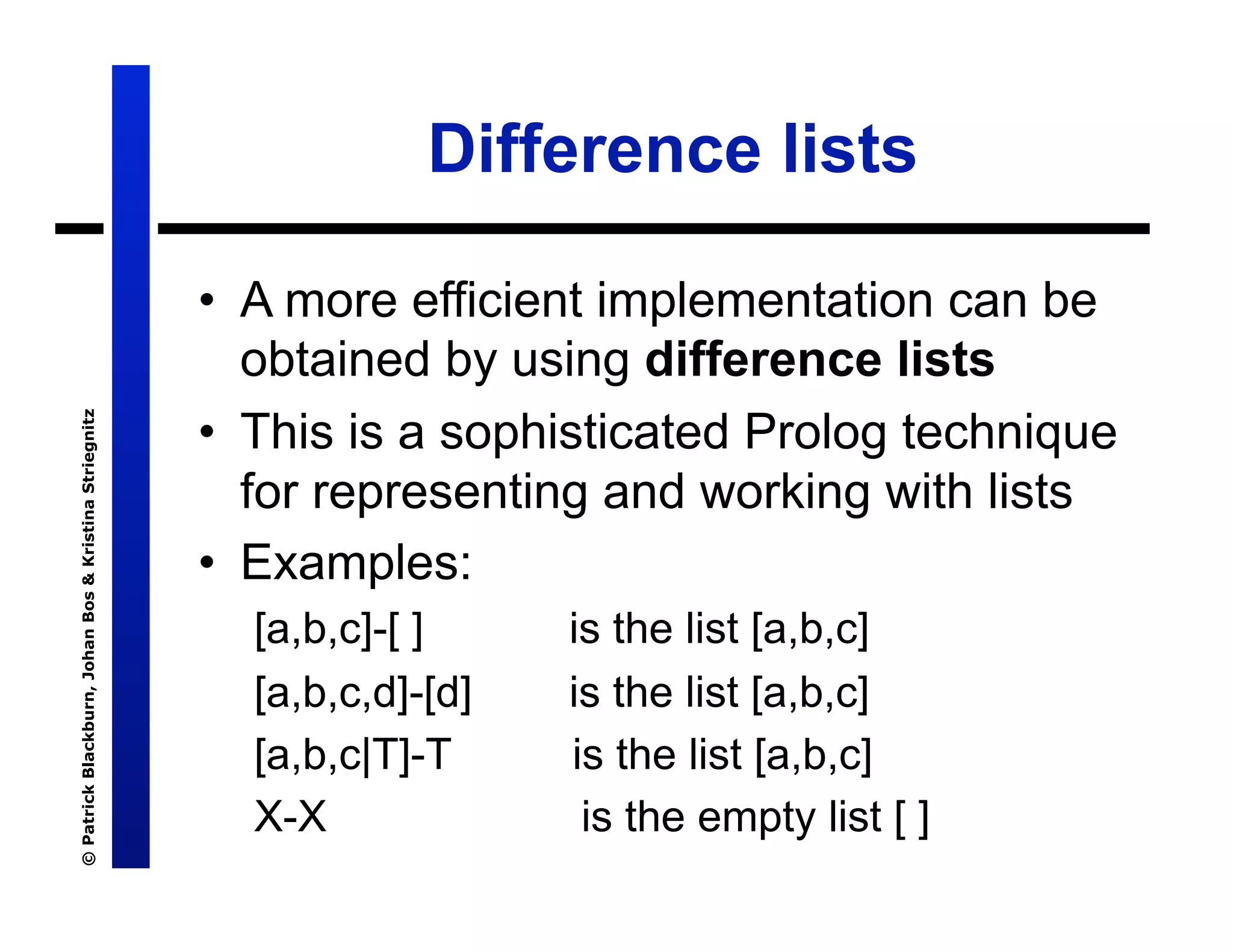 Lecture 7: Definite Clause Grammars