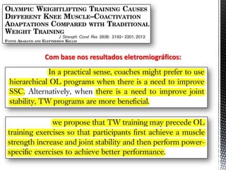 Com base nos resultados eletromiográficos:
 