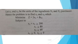 Linear programming problem | PPTX