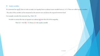 Linear programming problem | PPTX