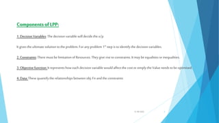 Linear programming problem | PPTX
