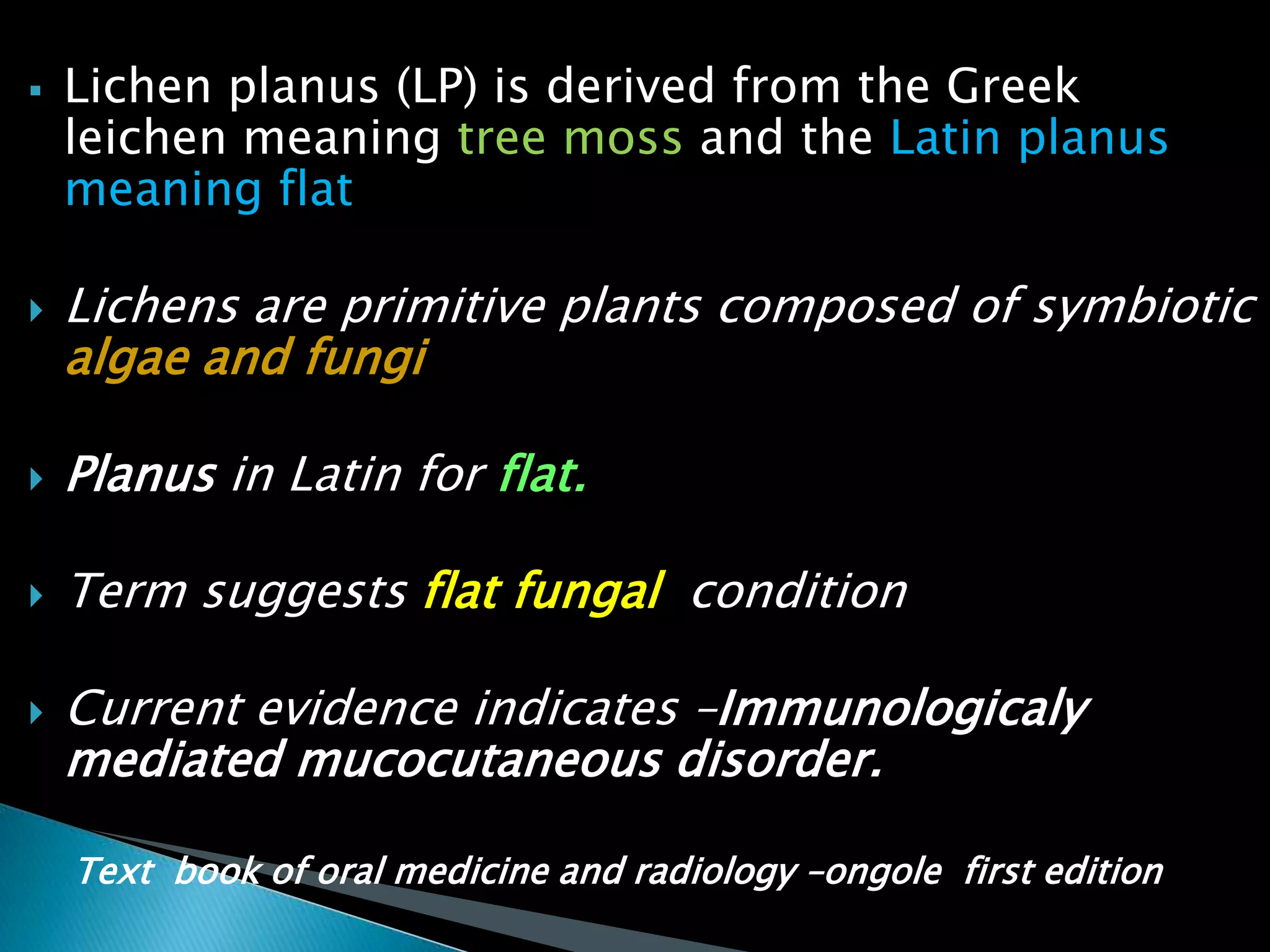 oral lichen planus presentation | PPTX