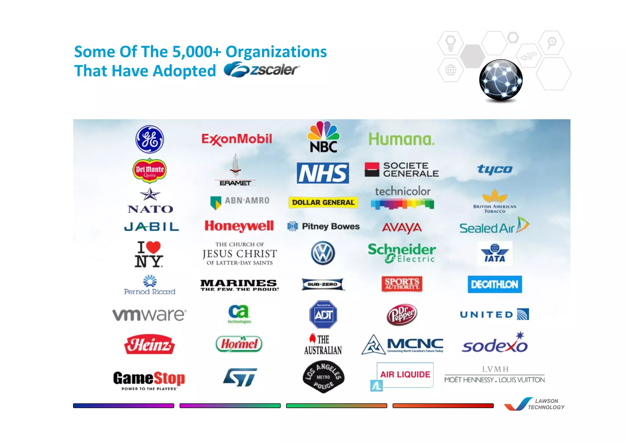 Some Of The 5,000+ Organizations
That Have Adopted
LAWSON
TECHNOLOGY
 