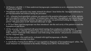 Rfs Score Clinical evaluation of Laryngopharyngeal reflux and its response to ...