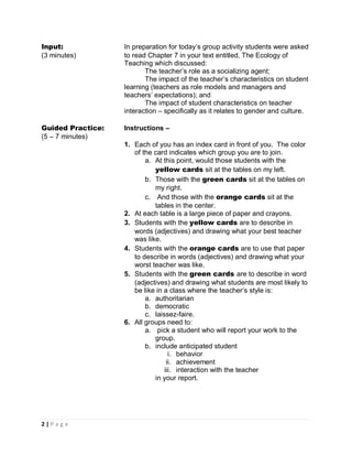 Sample Lesson Plan | PDF