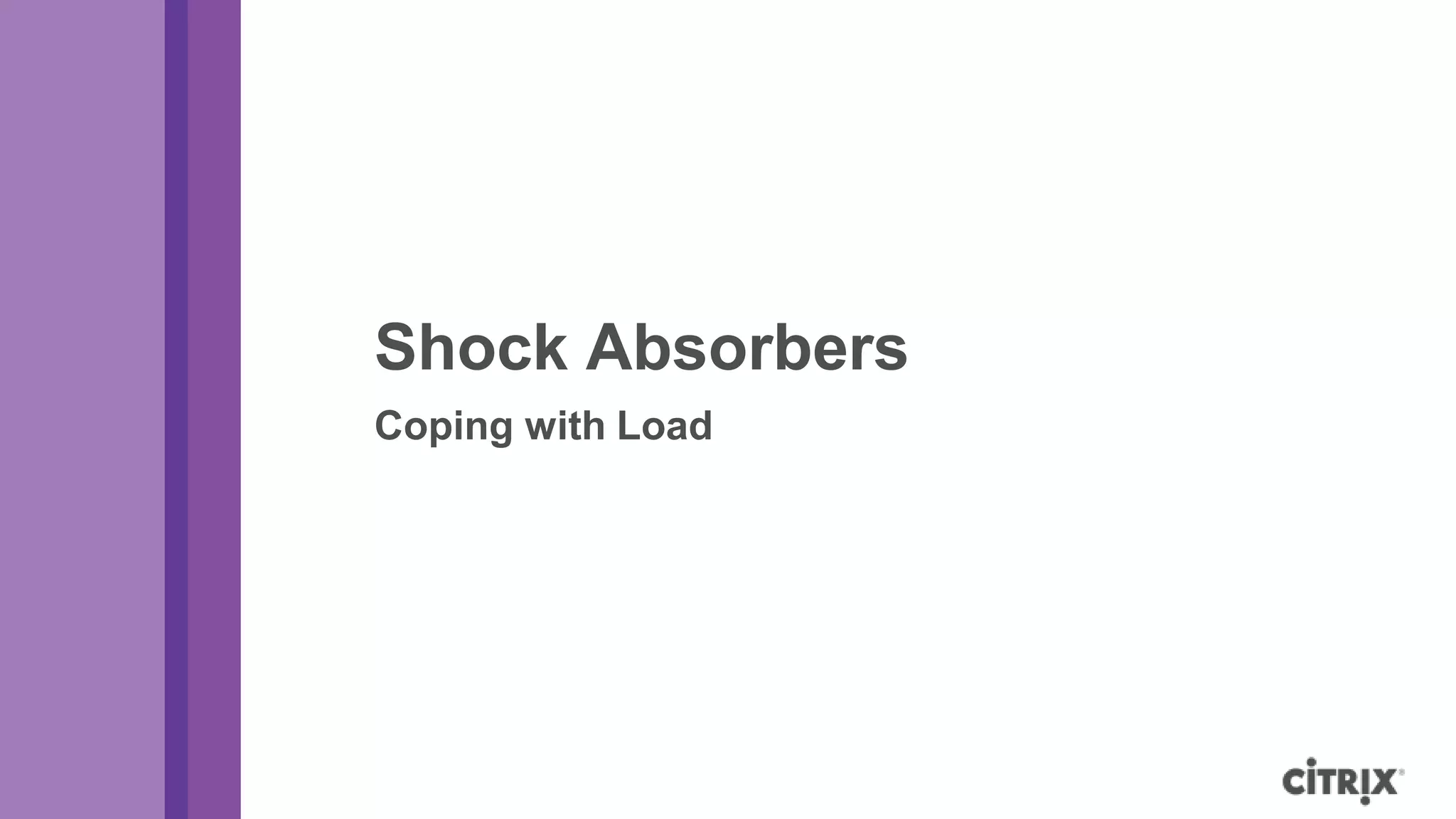 Shock Absorbers
Coping with Load
 