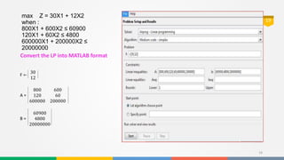 Lp Simplex Lp simplex method example in construction managment | PPTX