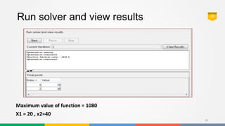 Lp simplex method example in construction managment | PPTX