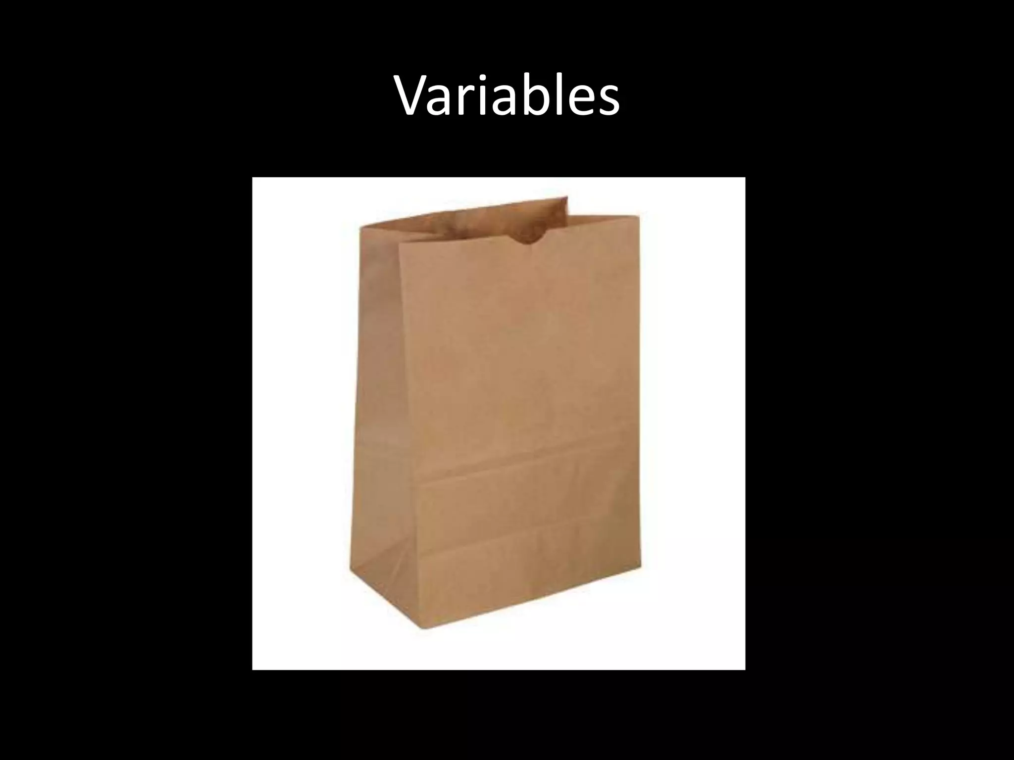 Variables

 