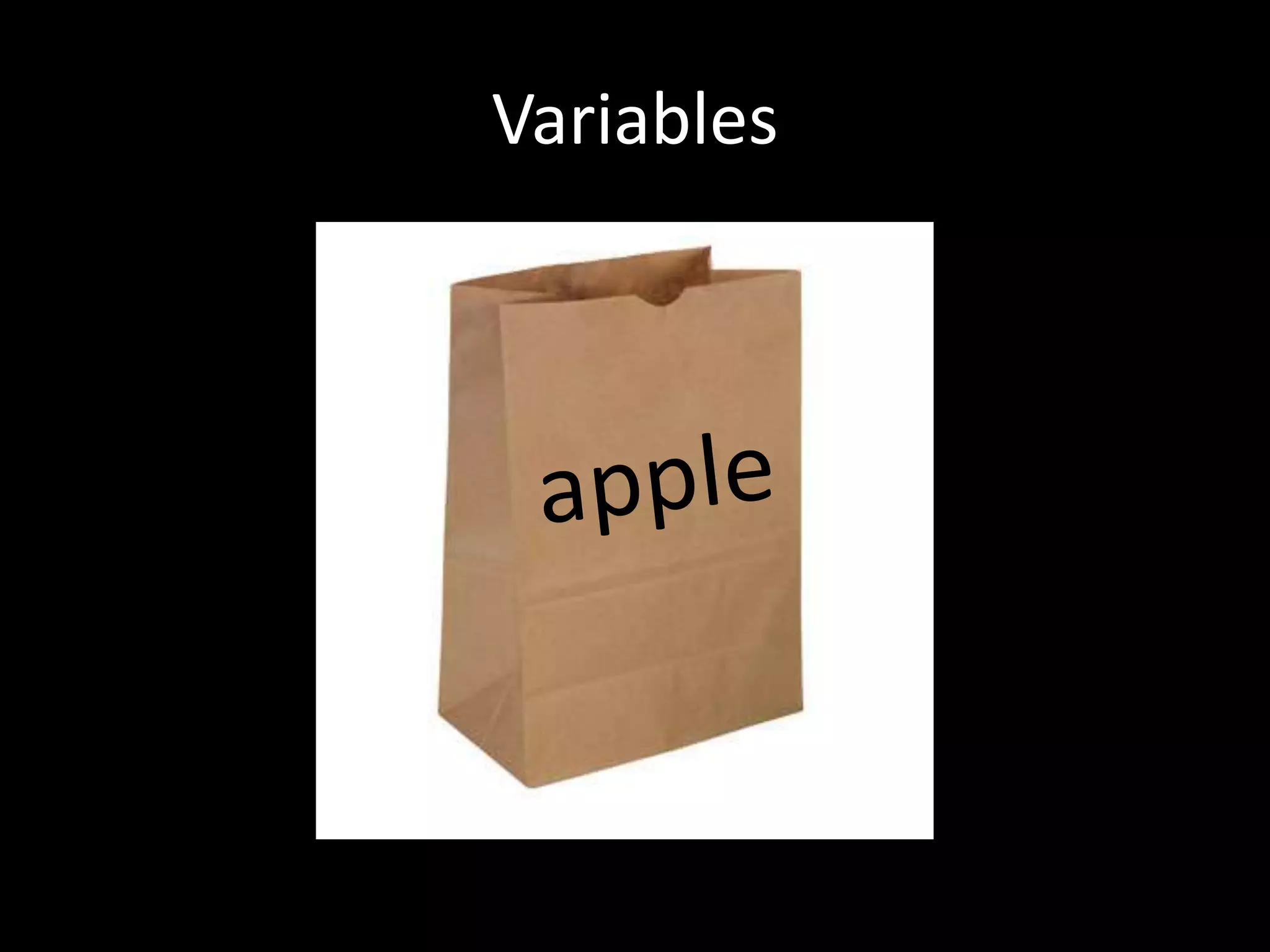 Variables

 
