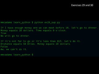 Exercises 29 and 30
 