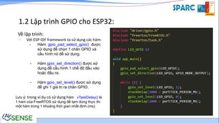 Lập trình ngọai vi cho ESP32 framework esp-idf | PPTX