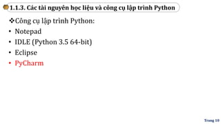 Ky thuat Lap trinh voi Python - Tran Duy Thanh | PDF