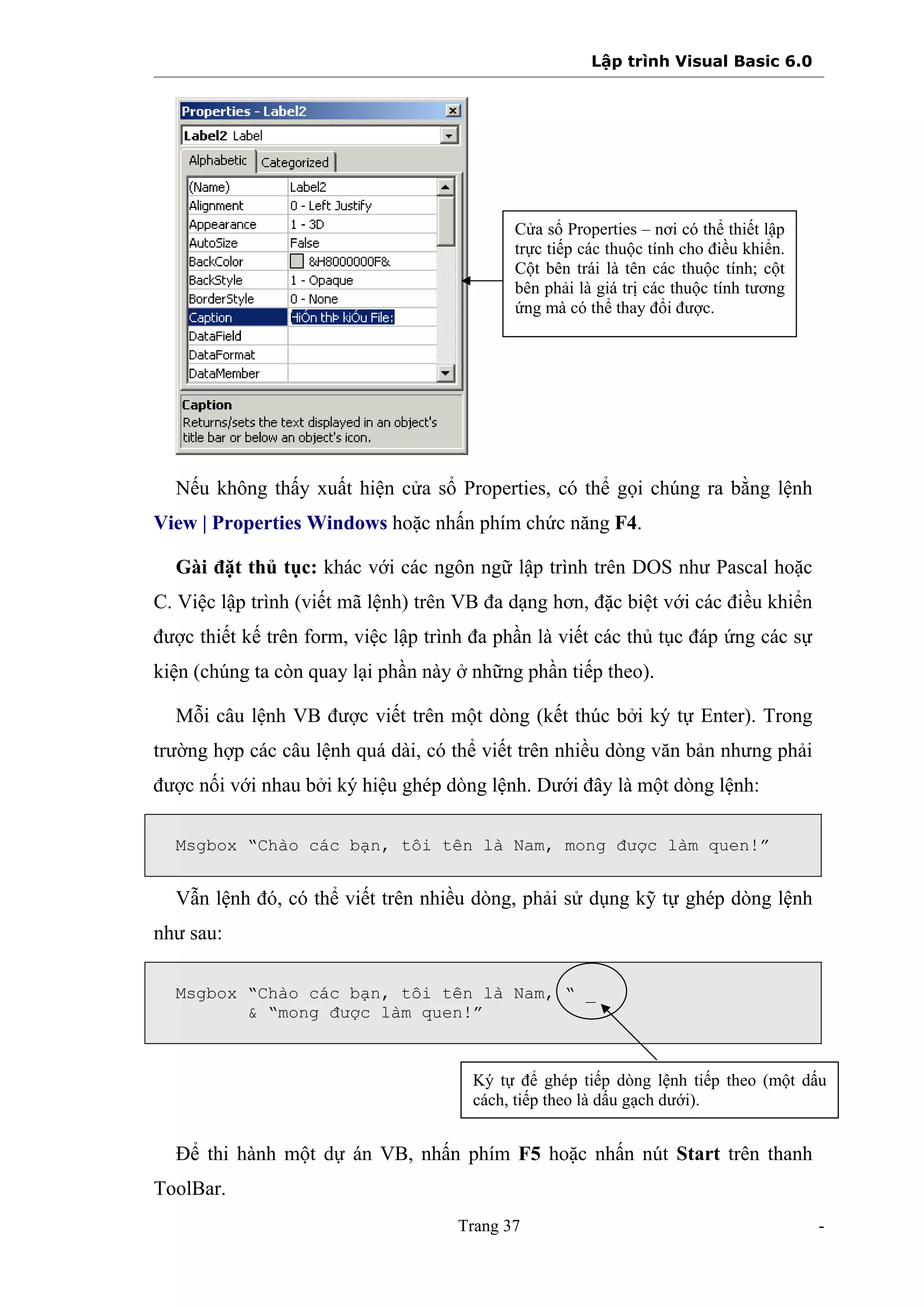 Lập trình với microsoft visual basic 6.0 | PDF
