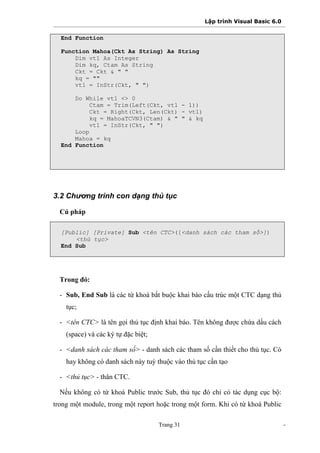 Lập trình với microsoft visual basic 6.0 | PDF