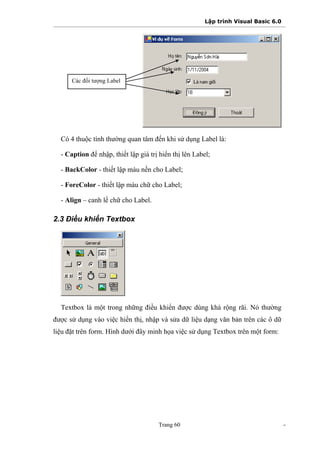 Lập trình với microsoft visual basic 6.0 | PDF