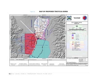 61 | G S C L O C A L P U B L I C T R A N S P O R T R O U T E P L A N 2 0 1 7
Figure 31: MAP OF PROPOSED TRICYCLE ZONES
 