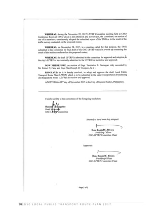 70 | G S C L O C A L P U B L I C T R A N S P O R T R O U T E P L A N 2 0 1 7
 