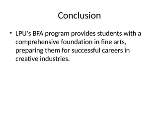 BFA_Program Lovely Professional University | PPTX