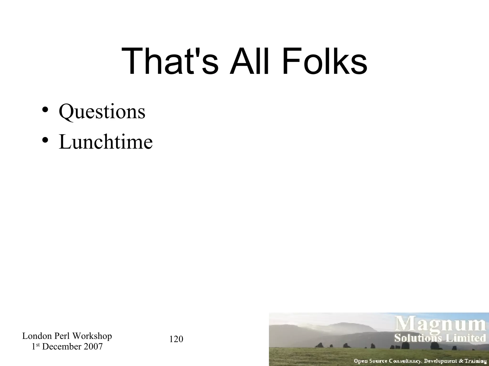 That's All Folks Questions Lunchtime 