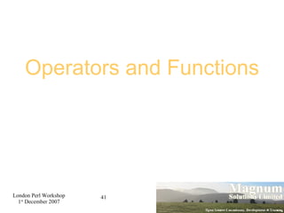 Operators and Functions 