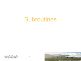 Subroutines 