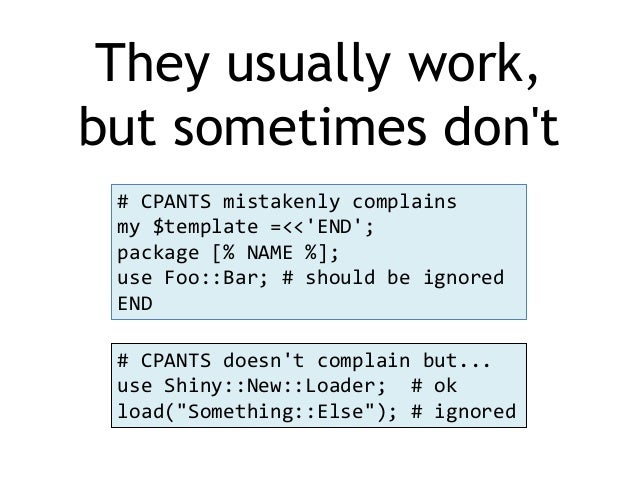 better detection of what modules are used by some perl 5 code my code works i don t know why