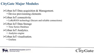 CityGate - IoT platform and smart lorawan applications in Birmingham | PDF