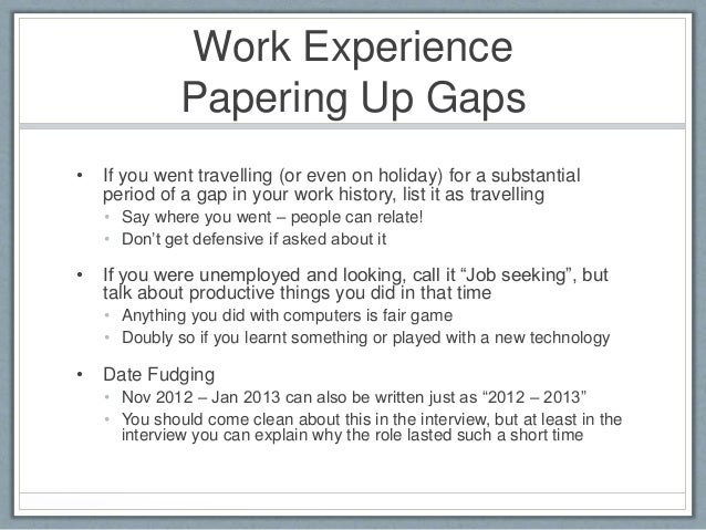 how to write about your work experience