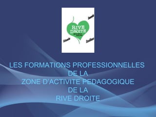 LES FORMATIONS PROFESSIONNELLES
               DE LA
   ZONE D’ACTIVITE PEDAGOGIQUE
               DE LA
           RIVE DROITE
 