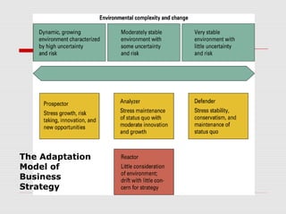The Adaptation
Model of
Business
Strategy
 