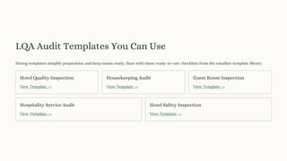Lqa Checklist.pdf LQA Audit Guide Preparation Tips, Best Practices & Best Software App ...