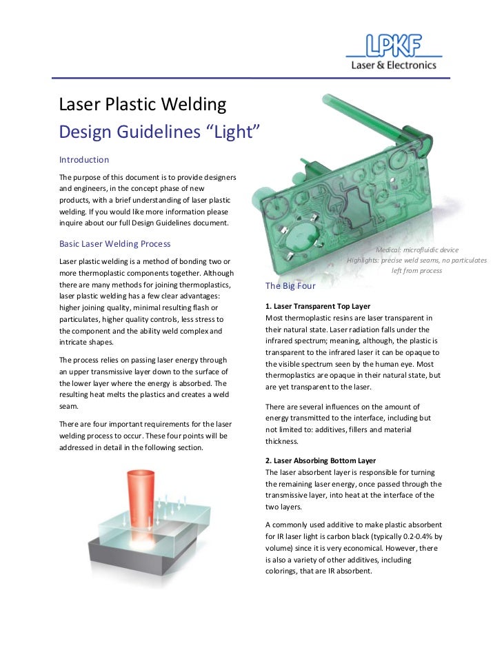 Laser Plastic Welding Design Guidelines Light