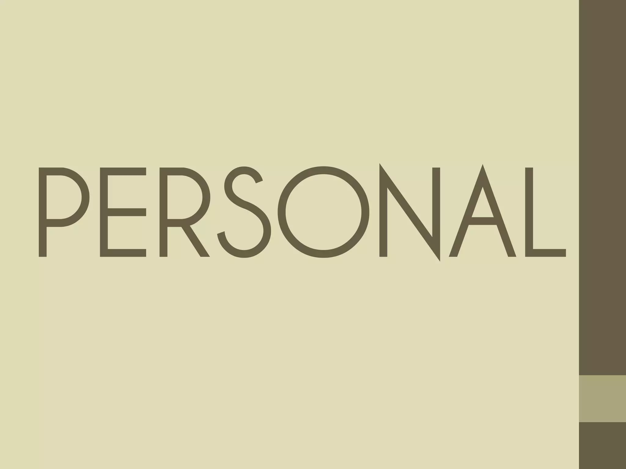 PERSONAL
 