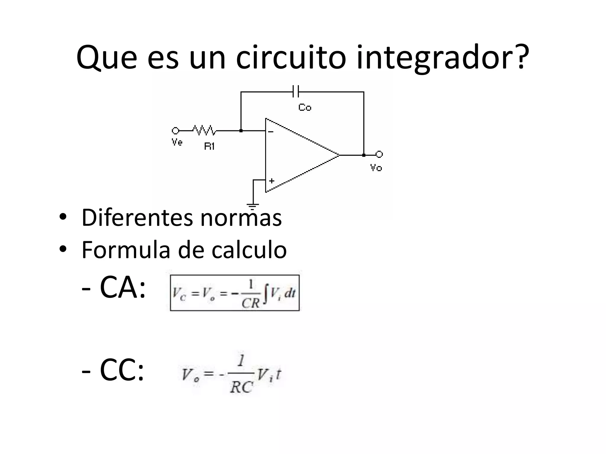 Opam circuito integrador 2 | PPT