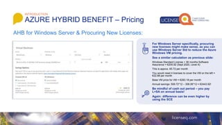 Azure Hybrid Benefit for Windows Server and SQL Server | PPTX