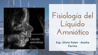 Fisiología del
Líquido
Amniótico
Esp. Silvia Palet - Analía
Farina
 